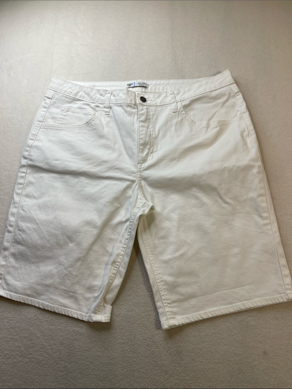 Riders by Lee White WOMENS Denim Jean Shorts SIZE 16